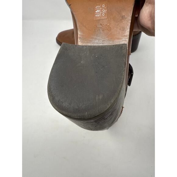 Coach Women's Buckle Chelsea Ankle Boots FG1002 Leather Dark Saddle Brown 8.5B - Picture 6 of 9